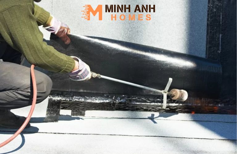 Thi công chống thấm bằng màng khò
