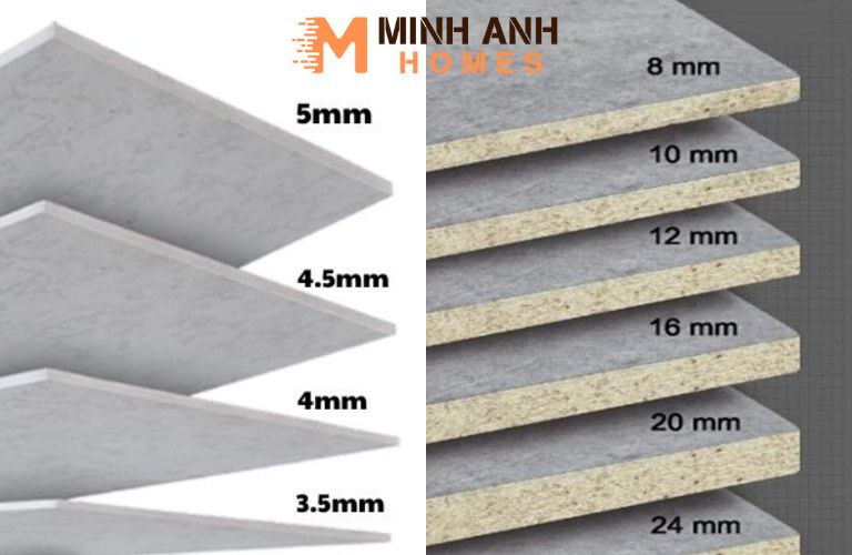 Độ dày tấm Cemboard