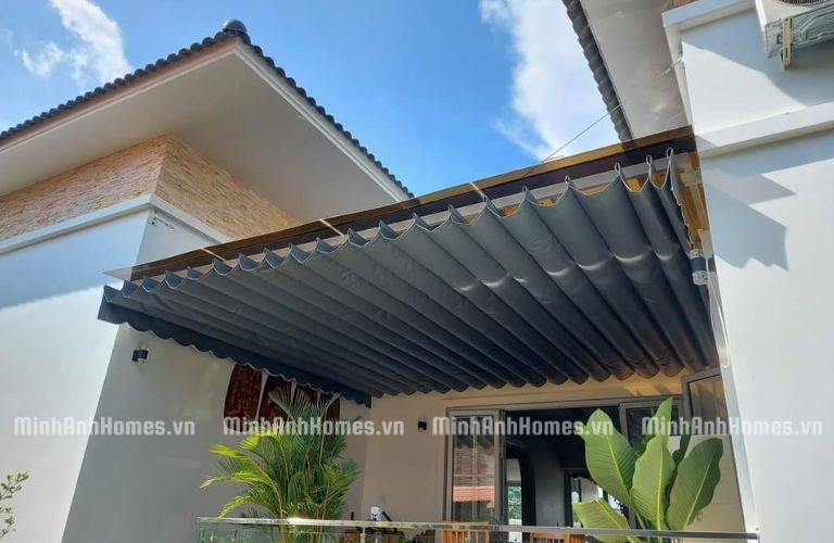 Minh Anh Homes – Chuyên thi công mái che bạt xếp uy tín, đẹp và chất lượng