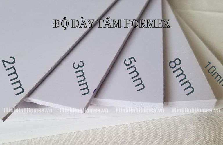 Độ dày tấm Formex