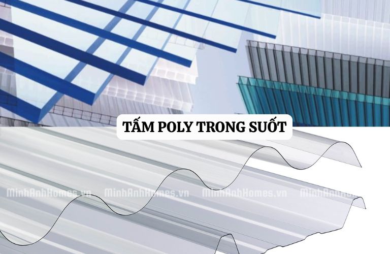 Tấm nhựa Poly trong suốt được phân thành dạng đặc ruột, rỗng ruột và dạng sóng