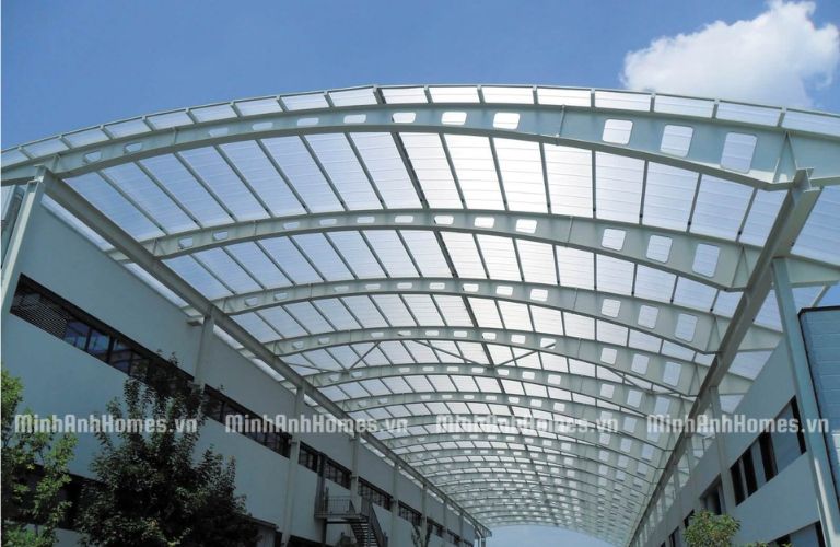Mái vòm từ tấm Polycarbonate rỗng
