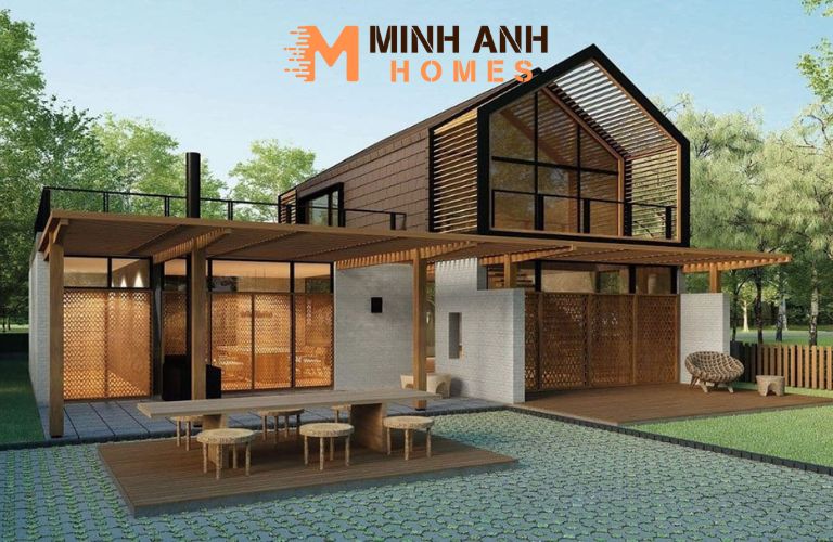 Biệt thự lắp ghép phong cách tối giản