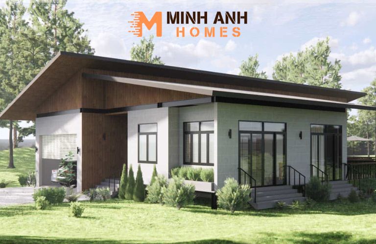 Biệt thự lắp ghép phong cách Châu Âu hiện đại