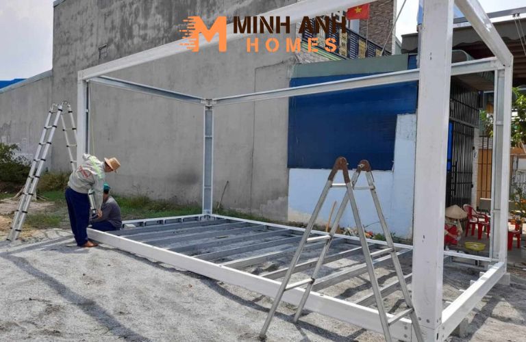 Quá trình thi công lắp ghép tại công trình