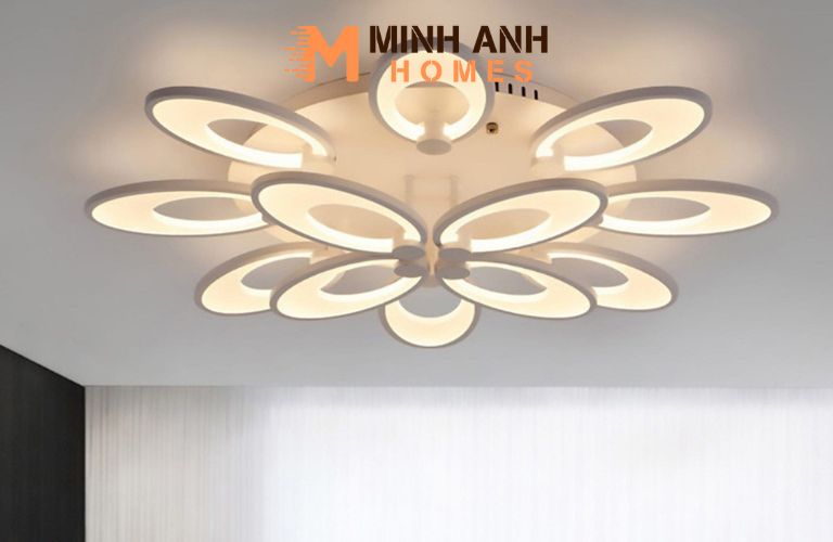 Đèn ốp trần được làm từ tấm Plexiglass (mica) hiện đại