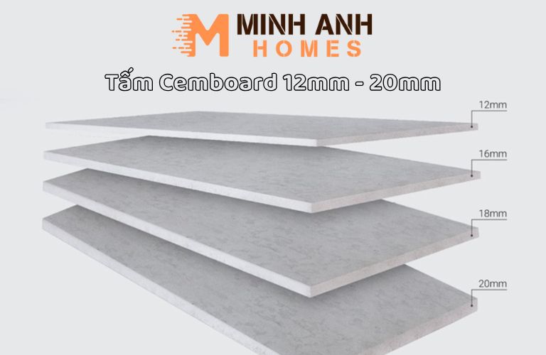 Tấm Cemboard dày 12mm - 20mm