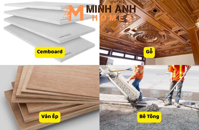 So sánh tấm Cemboard ngoài trời với gỗ, ván ép chống nước và bê tông