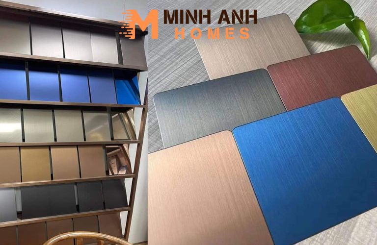 Màu sắc của tấm Inox trang trí nội thất khá đa dạng