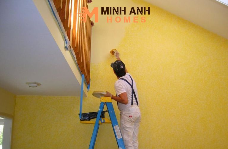 Luôn sử dụng sơn lót chống kiềm trước khi sơn phủ