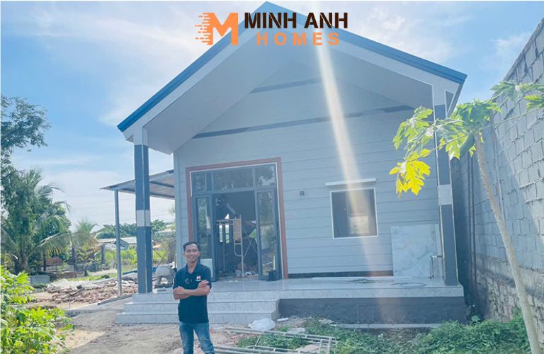 Nhà lắp ghép Panel mái chữ A tại Phú Mỹ, Bà Rịa