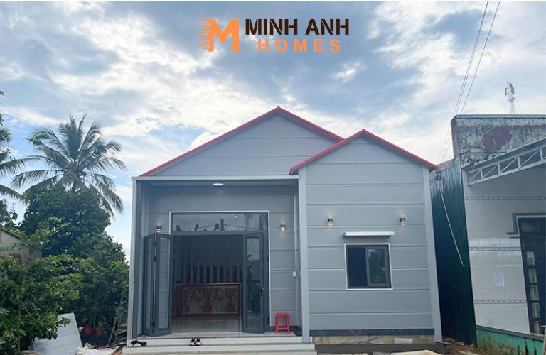 Nhà lắp ghép panel mái Thái tại Cát Tiên, Lâm Đồng
