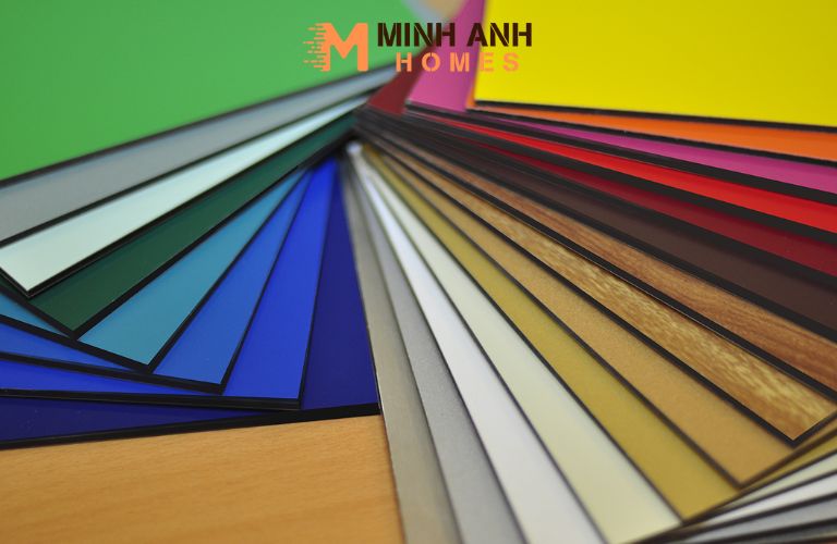 Tấm Aluminium có bề mặt được hoàn thiện với nhiều màu sắc