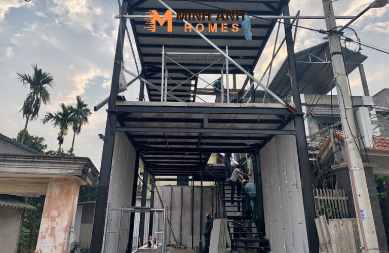 Nhà lắp ghép có thời gian thi công nhanh chóng